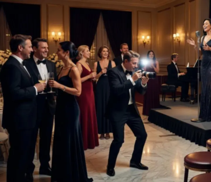 Artystyczne atrakcje dodatkowe podczas eleganckiego eventu